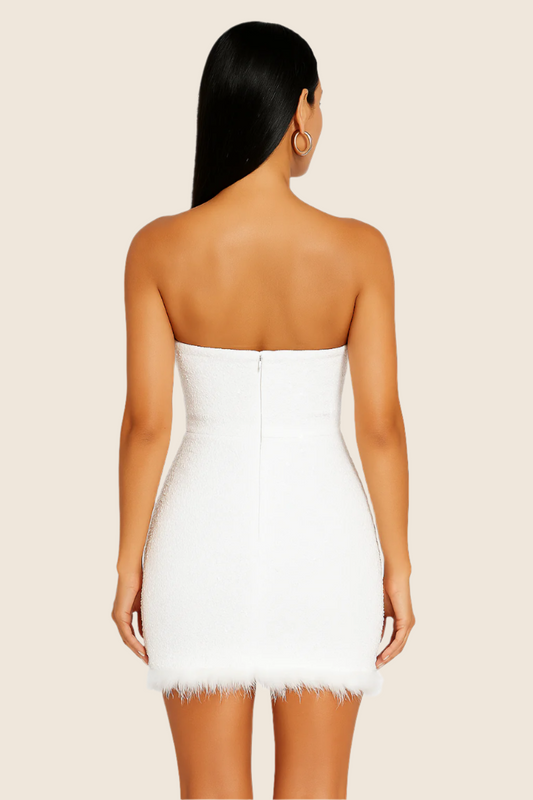 Opalin-Minikleid