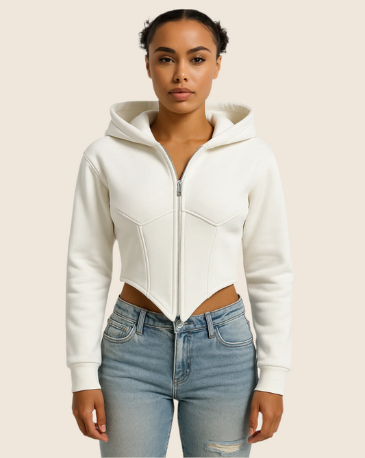 Sculpt Kapuzenjacke mit Reißverschluss