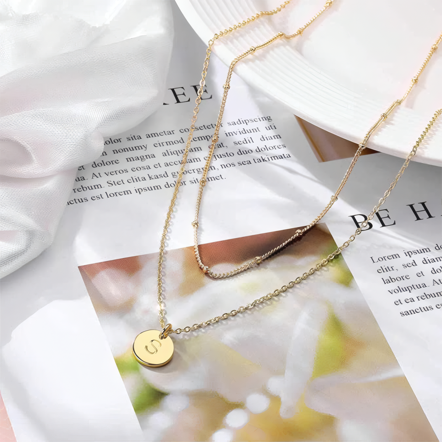 Golden Initial Necklace