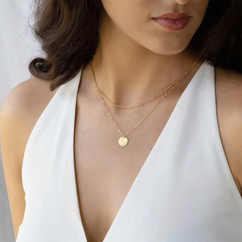 Golden Initial Necklace