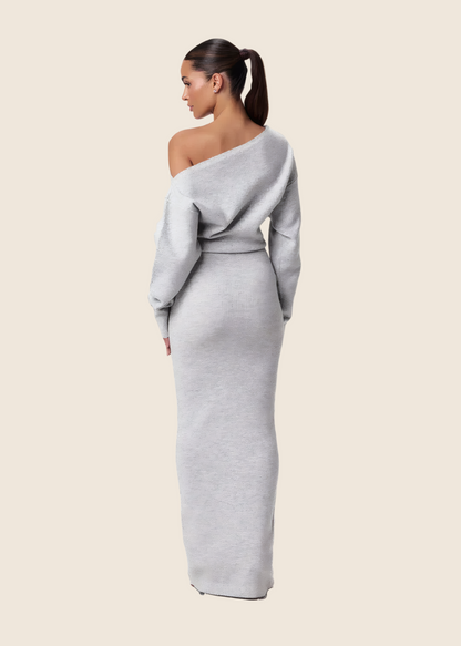 Knit Off-Shoulder Maxi