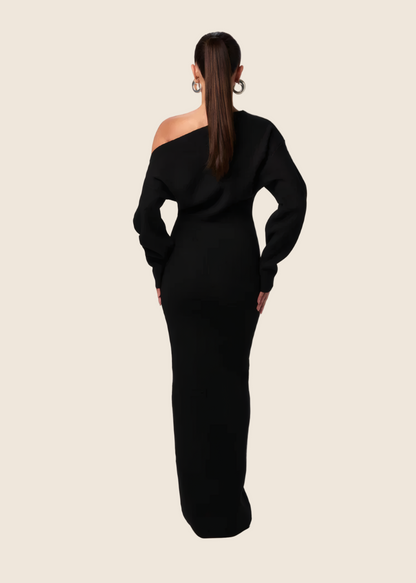 Knit Off-Shoulder Maxi