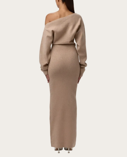 Knit Off-Shoulder Maxi