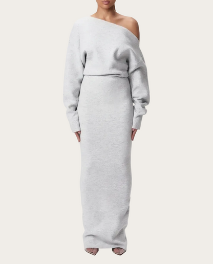 Knit Off-Shoulder Maxi