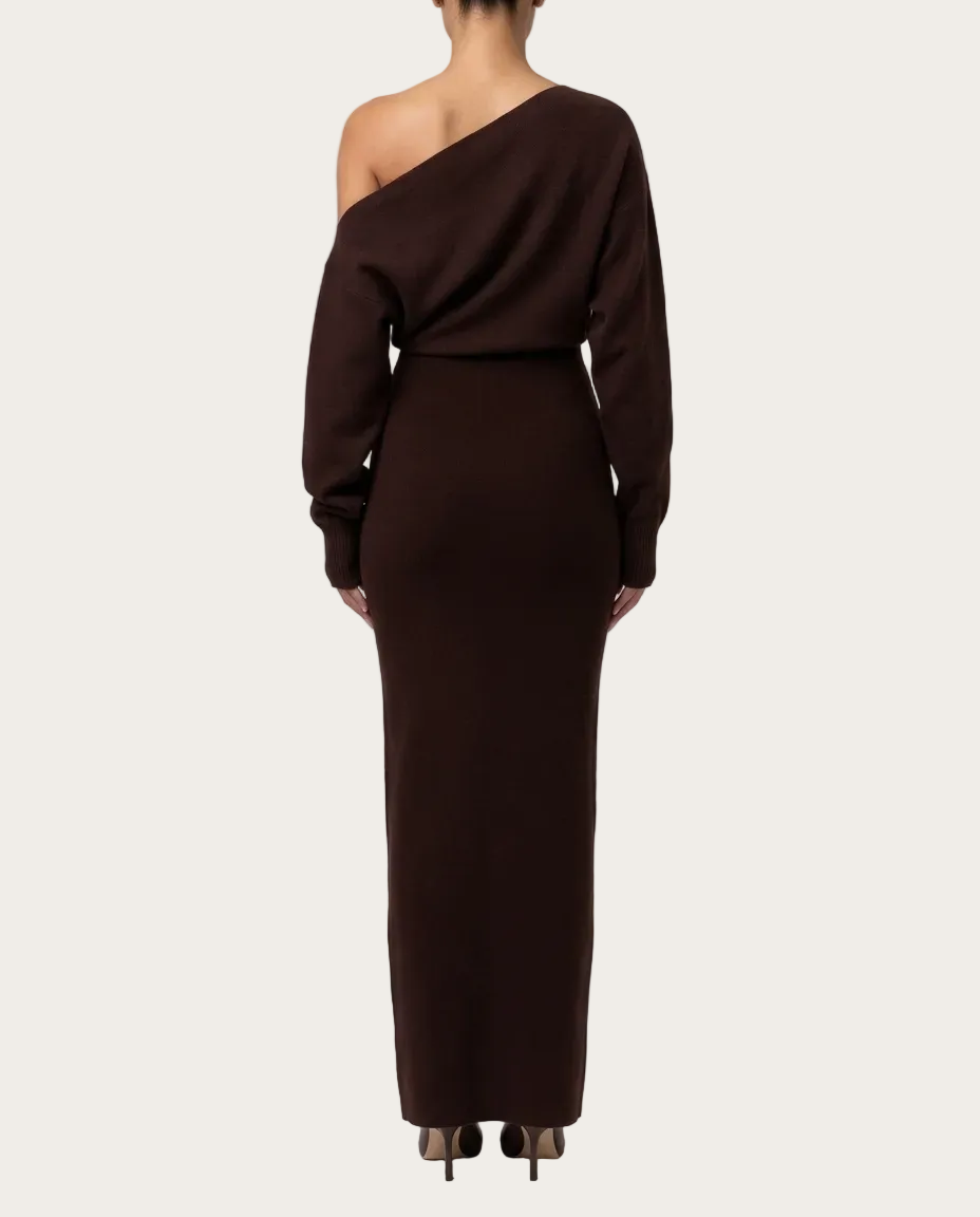 Knit Off-Shoulder Maxi