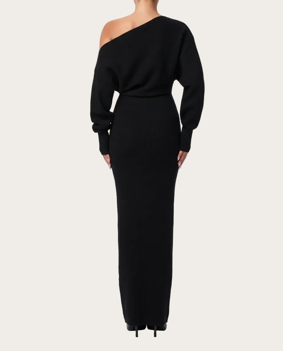 Knit Off-Shoulder Maxi
