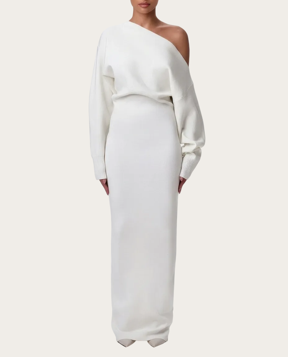 Knit Off-Shoulder Maxi