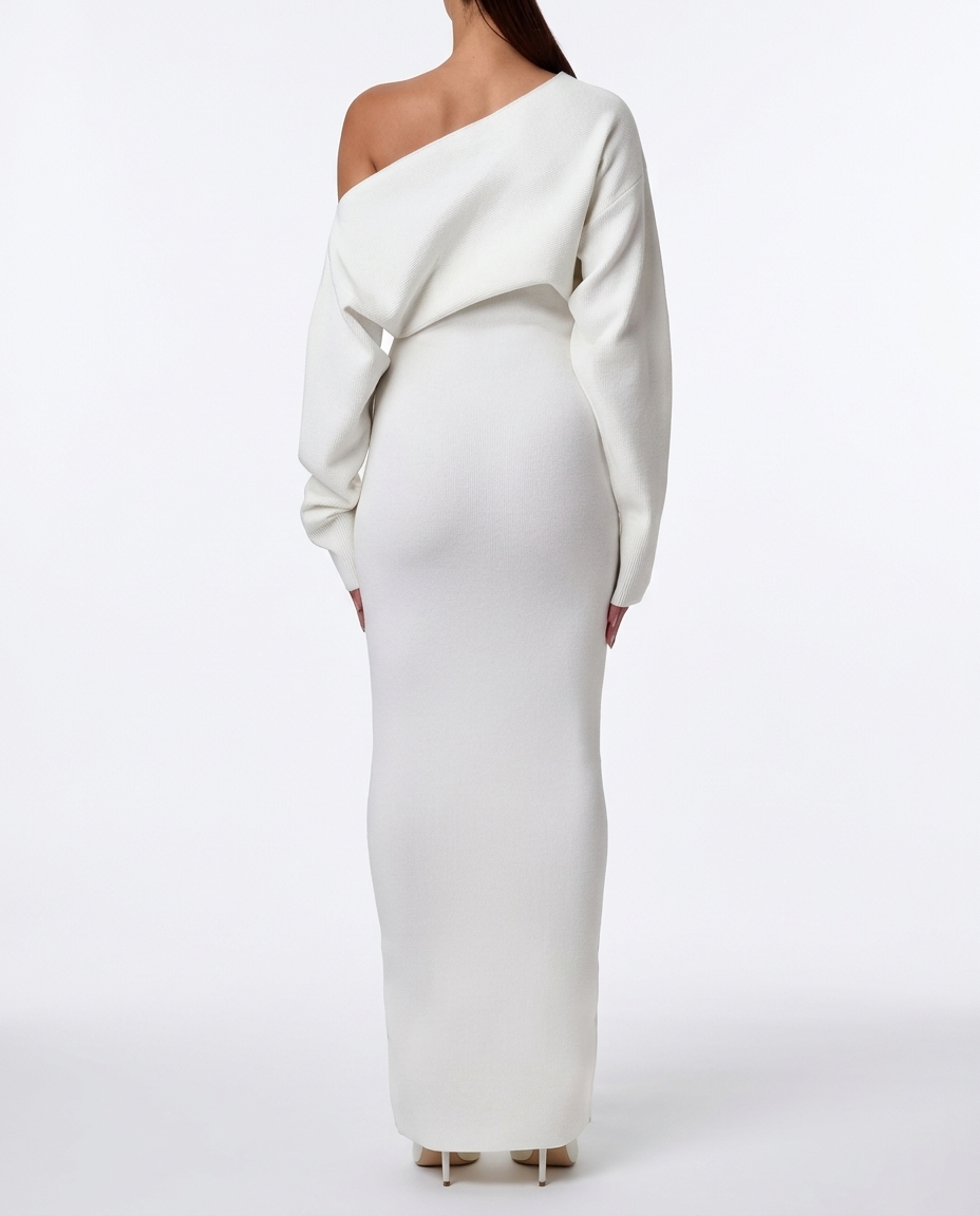 Knit Off-Shoulder Maxi