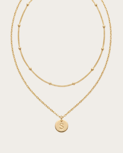 Golden Initial Necklace