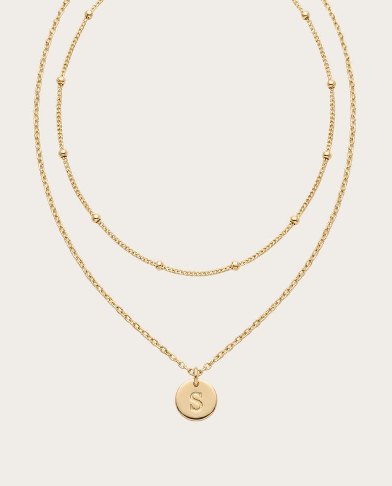 Golden Initial Necklace