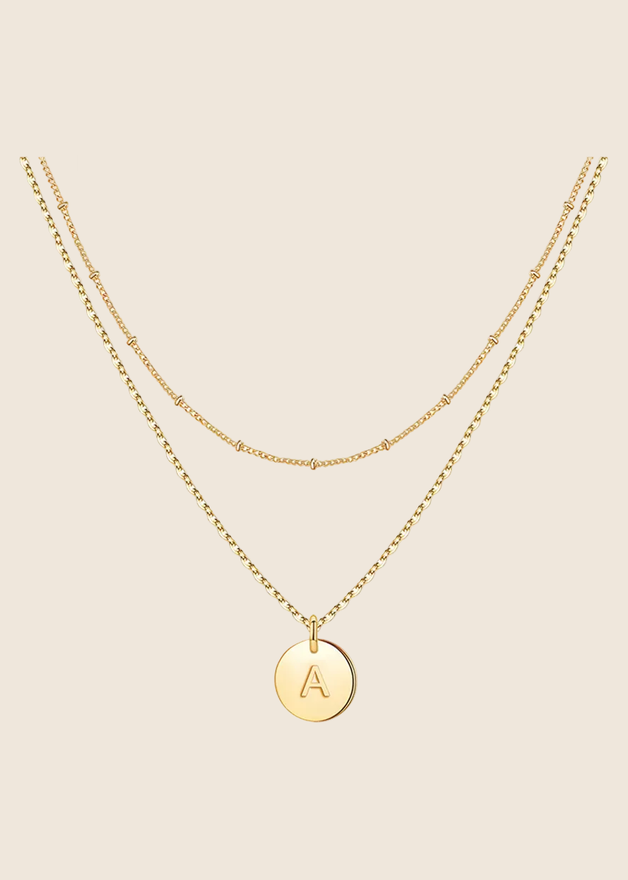 Golden Initial Necklace