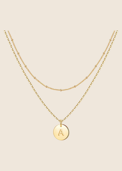 Golden Initial Necklace