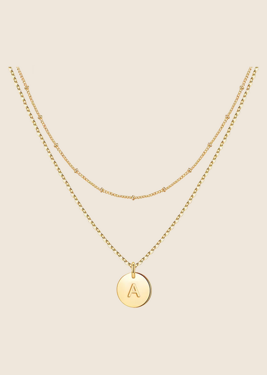 Golden Initial Necklace